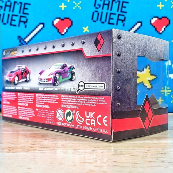 Jada DC Universe Harley Quinn 1969 Chevrolet Corvette Stingray 1:32 Collectible - Picture 5 of 11